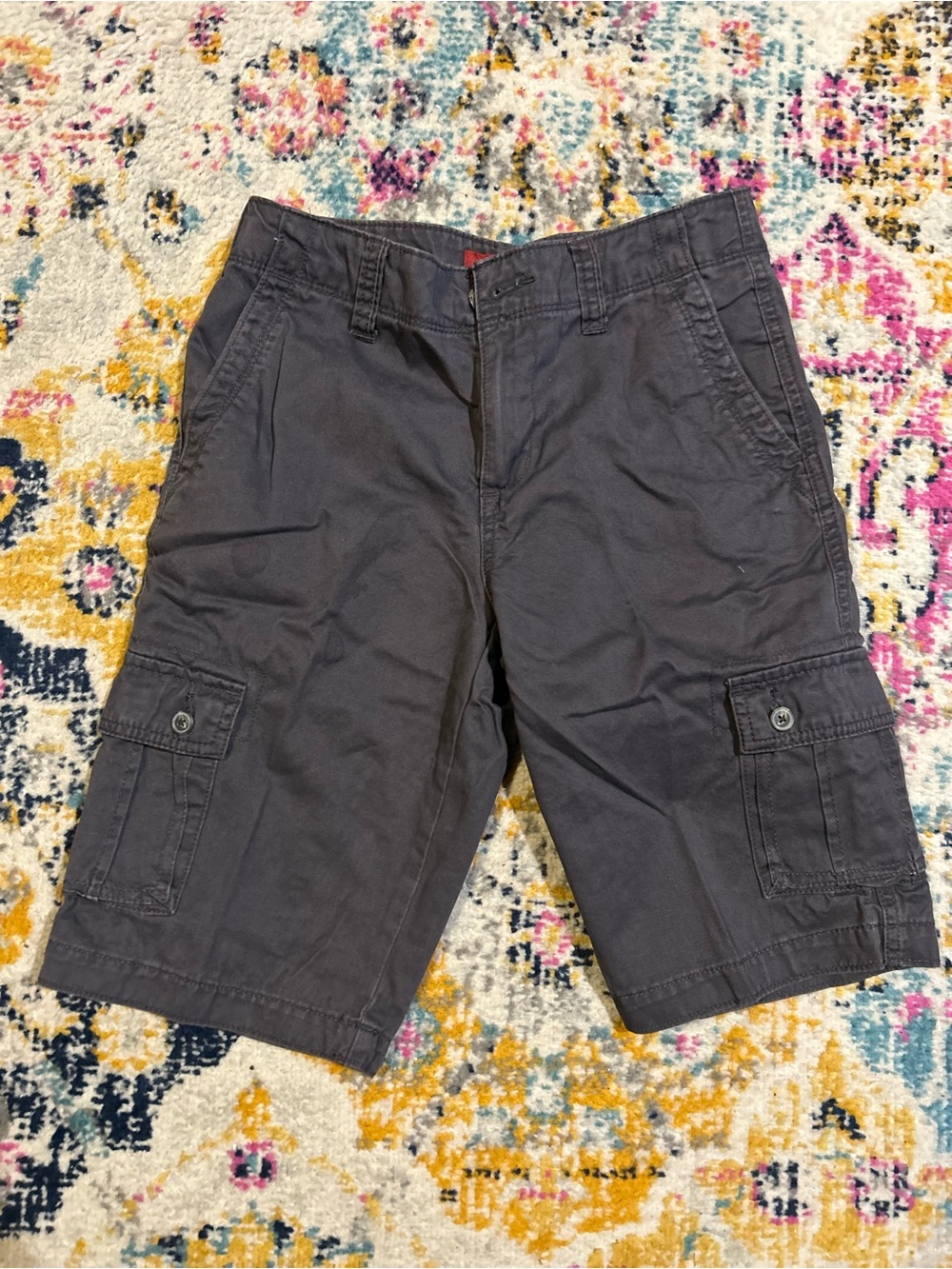 Boys Cargo Shorts in Dark Gray